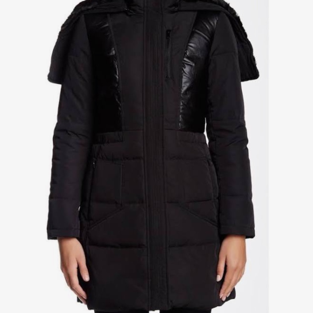 7 for all mankind black parka